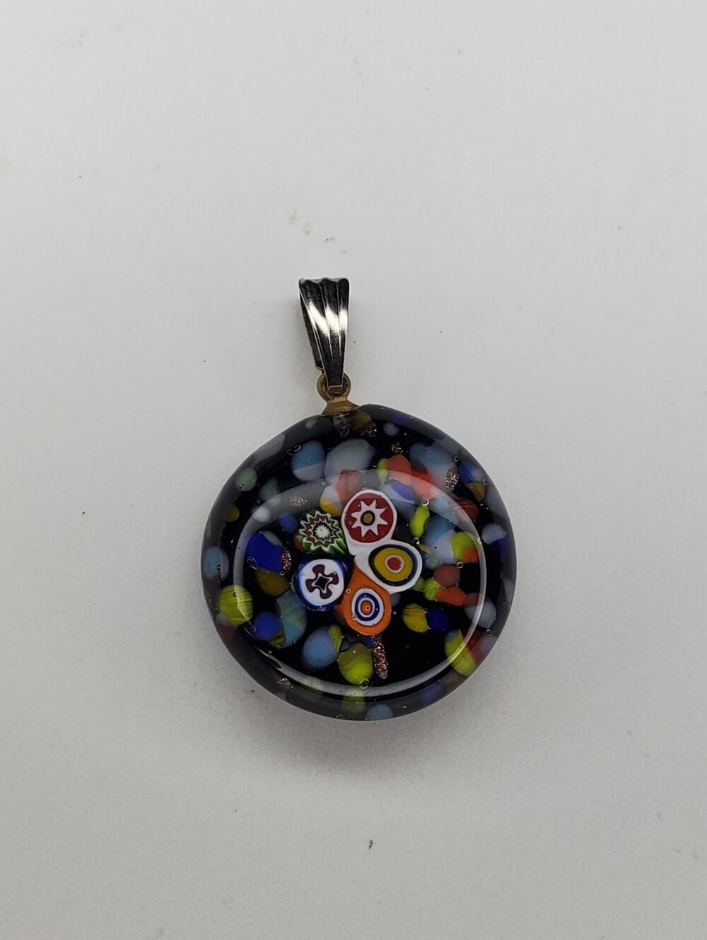 Vtg. Murano Glass Millefiori Pendant